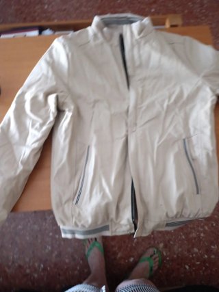 Cazadora bomber beige forrada talla XL