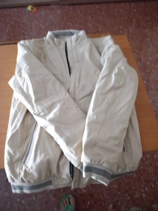 Cazadora bomber beige forrada talla XL