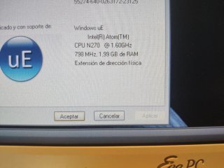 Asus Eee PC 901 SSD 128GB + Cargador + Funda