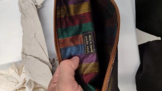 Pochette Aldo Ripani Unisex Pelle Marrone/Verde Ol