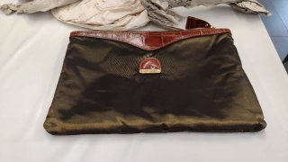 Pochette Aldo Ripani Unisex Pelle Marrone/Verde Ol