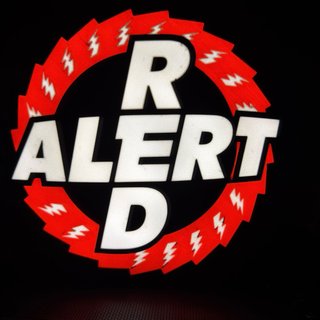 Lámpara LED Logo Red Alert 22cm