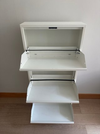 Zapatero metálico blanco 3 baldas