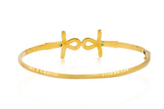 Pulsera caña con dos cruces egipcias - ref.15024
