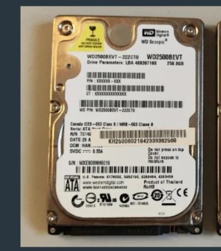 Disco Duro Western Digital 250GB