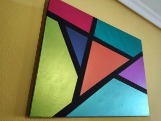 Cuadro abstracto moderno artista local