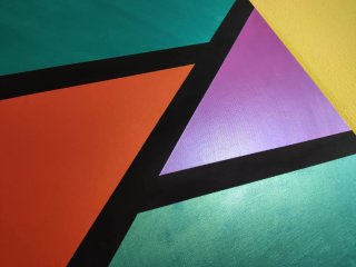 Cuadro abstracto moderno artista local