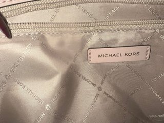 Bolso Michael Kors Beige y Blanco Original