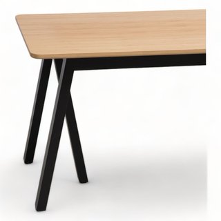 Mesa de Comedor 150x77cm - bambú y negro