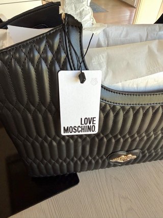 Borsa Love Moschino nera trapuntata cuore