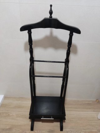 Galán de noche vintage madera negro