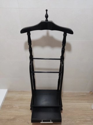 Galán de noche vintage madera negro