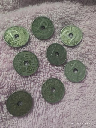 150 Monedas 50 Céntimos Franco