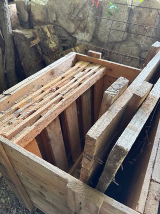 Caja de madera grande para almacenamiento