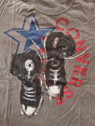 Maglietta Converse Grigia con Stampa