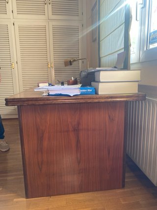 Mesa de escritorio madera y cajones
