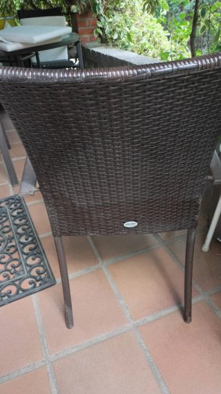 Sillas de exterior apilables, pack 4 unidades
