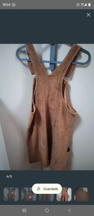 Peto marrón talla S. Ropa chica
