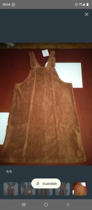 Peto marrón talla S. Ropa chica