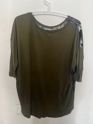 Camiseta mujer estampada manga 3/4