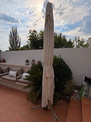 Sombrilla Parasol 3x3m Beige
