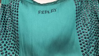 Vestido Replay Seda Verde
