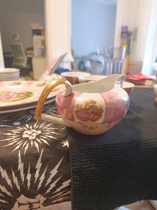 Vajilla Vintage Romántica Porcelana
