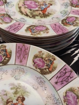 Vajilla Vintage Romántica Porcelana