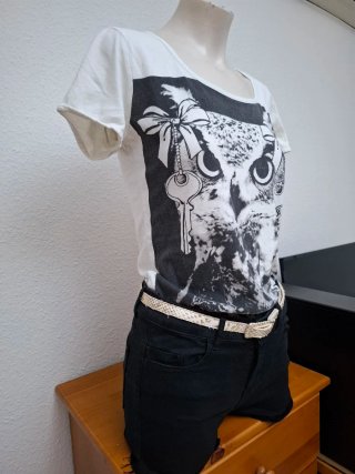 Pull&Bear shorts negros + camiseta