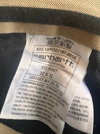Pantalón Carhartt Beige Sid Pant, 32x32
