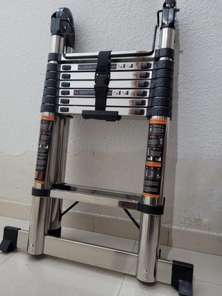 ESCALERA 5 METROS 2,5M+2,5M PLEGABLE TELESCOPICA -