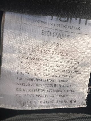 Pantalón Carhartt Negro Sid Pant, 33x32