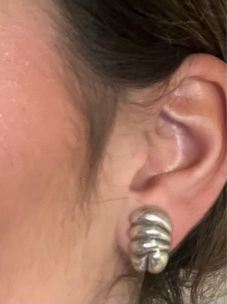 Pendientes de plata con diseño en relieve vintage