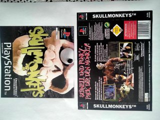 Skullmonkeys PS1 Carátula Reemplazo