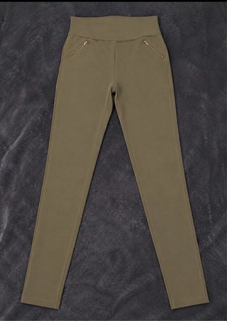 Pantalón elástico verde militar Talla M