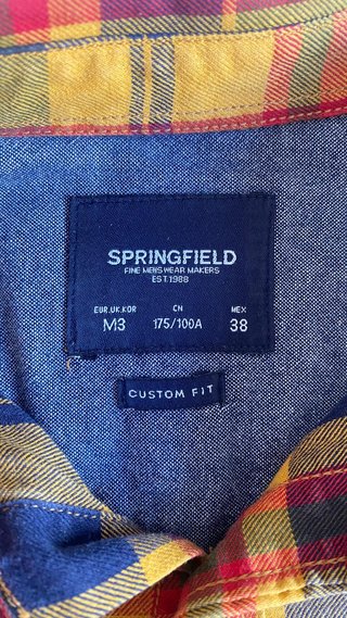 Camisa Springfield cuadros Talle M