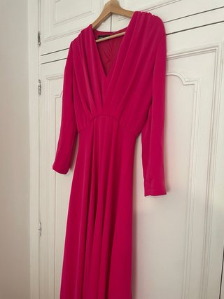 Vestido Matilde Cano Rosa Largo