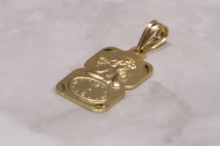 PLACA QUERUBÍN-RELOJ, ORO 18K/1.5g