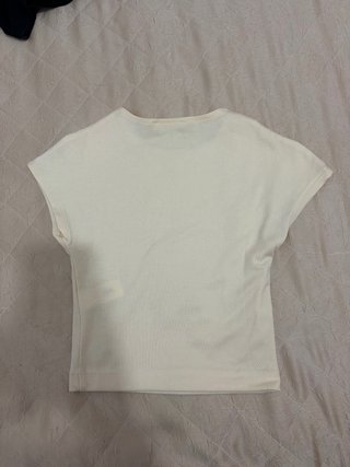 Camiseta beige manga corta