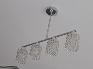 Lámpara de techo 4 luces cristal