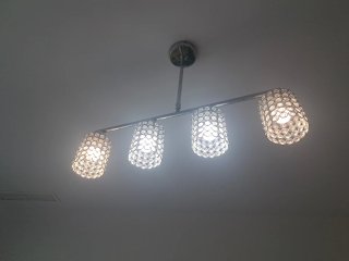 Lámpara de techo 4 luces cristal
