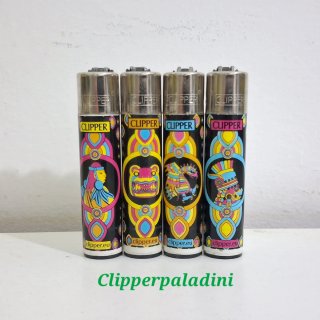 4 Accendini Clipper Design Etnico