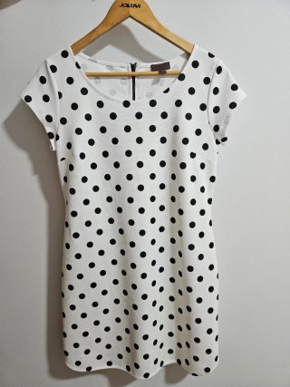 Vestido lunares manga corta