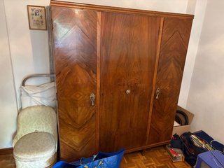 Armario vintage nogal 3 puertas