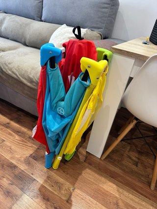 Cuna de viaje plegable multicolor