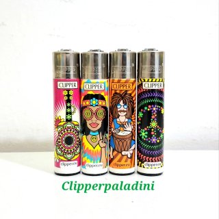 Set 4 Accendini Clipper Design Hippie