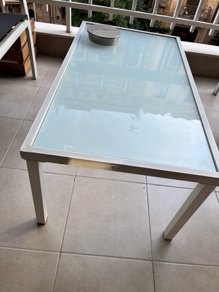 Juego exterior: 2 sillas, banco y mesa