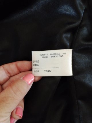 Chaqueta de piel marrón
