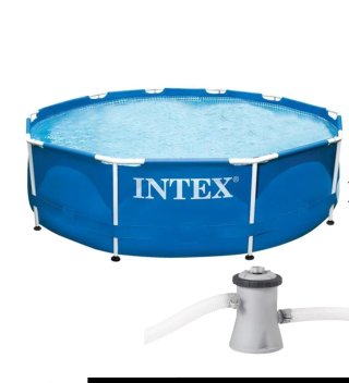 Piscina desmontable Intex azul y blanca