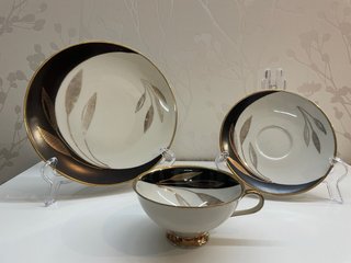 Trío de té porcelana Baviera vintage